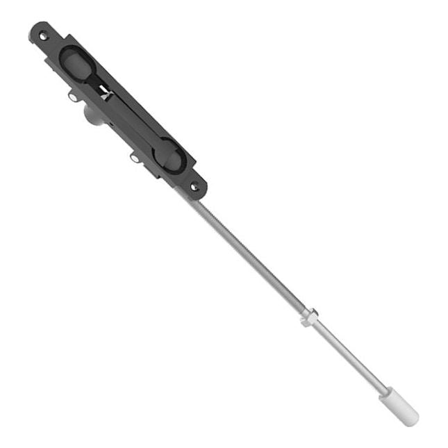 Black aluminium flush bolt with rod for aluminium doors - Decor Handles - DOOR BOLTS