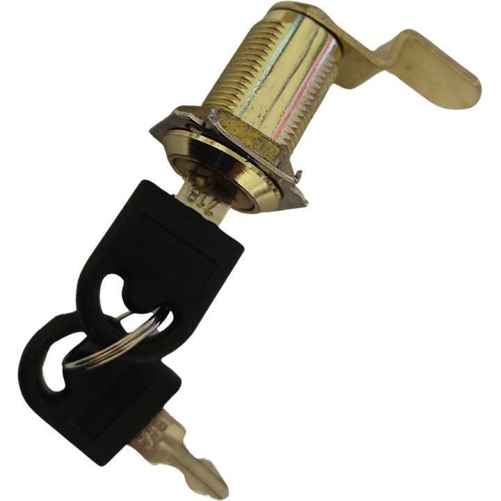 Brassed Cam Lock - Cranked - Decor Handles - cupboard lock