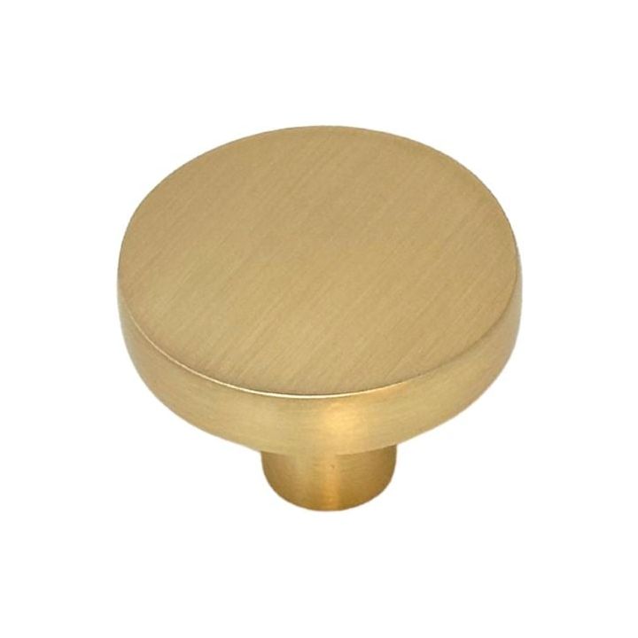 Brushed Brass Minimalistic Cupboard Knob - 32mm - Each - Decor Handles - cupboard handle