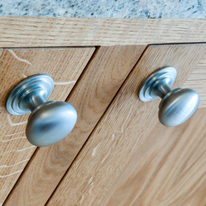 Brushed Nickel Knob - Decor Handles - cupboard handle