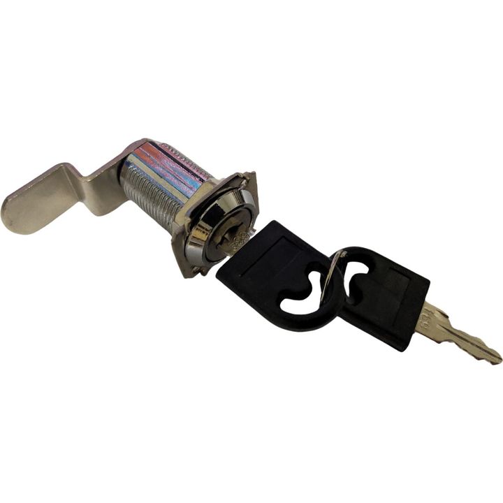 Chrome Cam Lock - Cranked - Decor Handles - cupboard lock