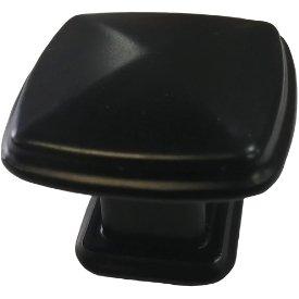 Classic Square Black Cupboard Knob - Decor Handles