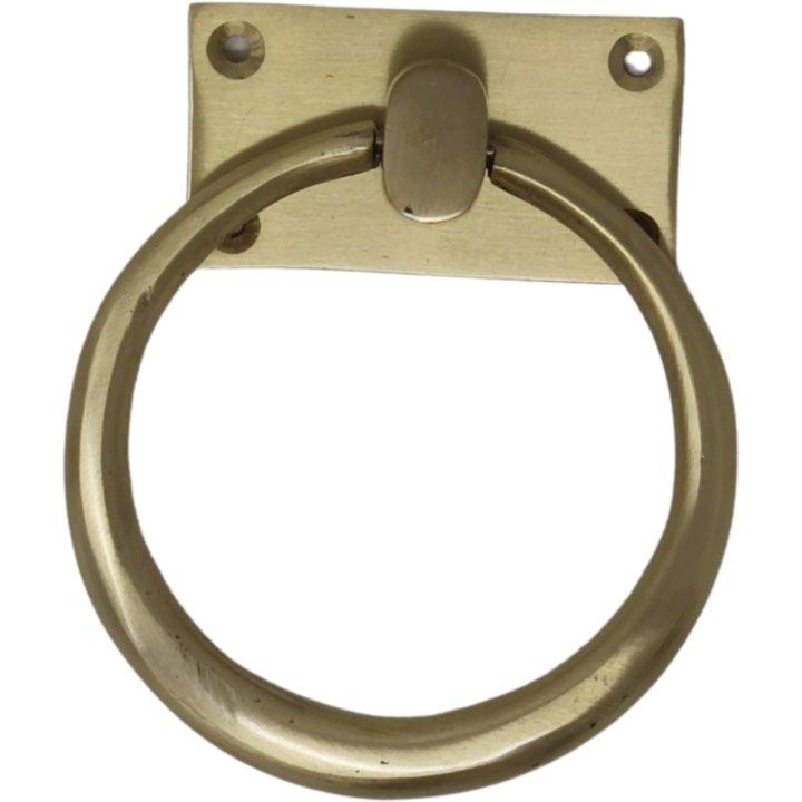 Classical Ring Handle with Square Back Plate 100mm - Decor Handles
