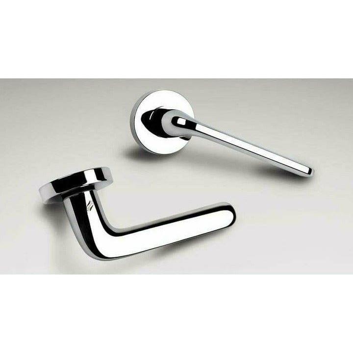 Italian lever handle on round rose - "Roboquattro" series by Columbo Designs