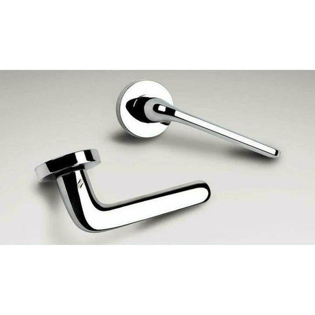 Italian lever handle on round rose - "Roboquattro" series by Columbo Designs