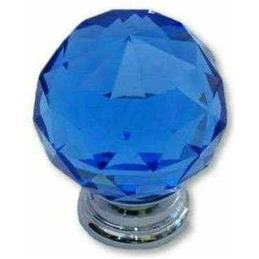 Crystal knob ball type - blue - Decor Handles