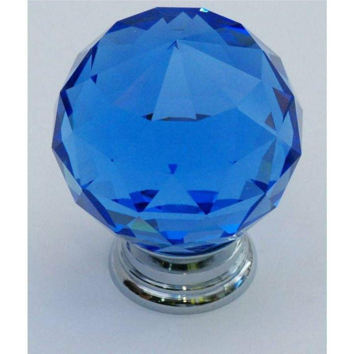 Crystal knob ball type - blue - Decor Handles