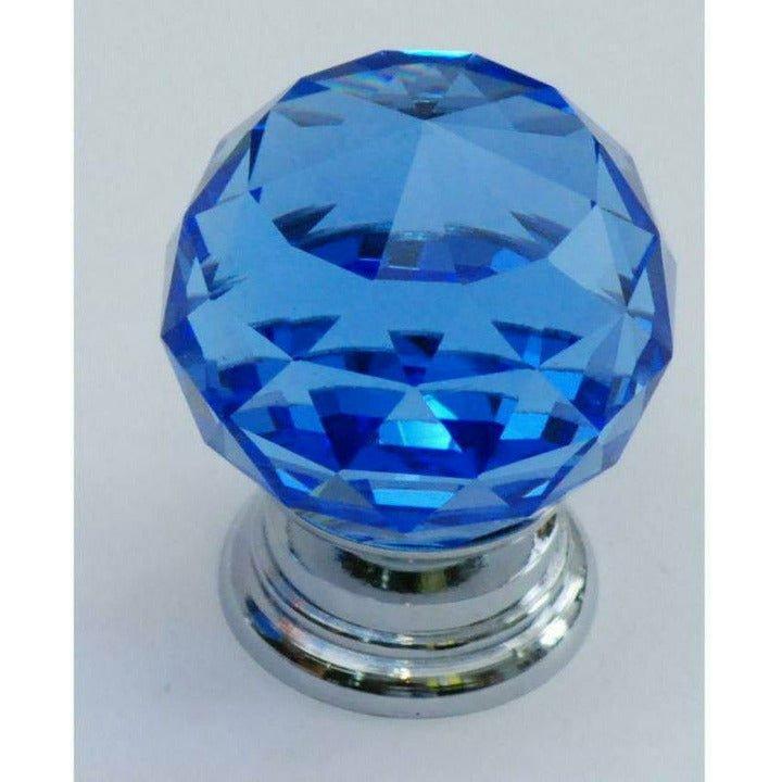 Crystal knob ball type - blue - Decor Handles