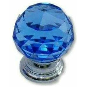 Crystal knob ball type - blue - Decor Handles