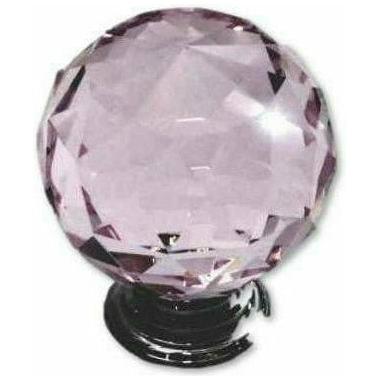 Crystal knob ball type - pink - Decor Handles