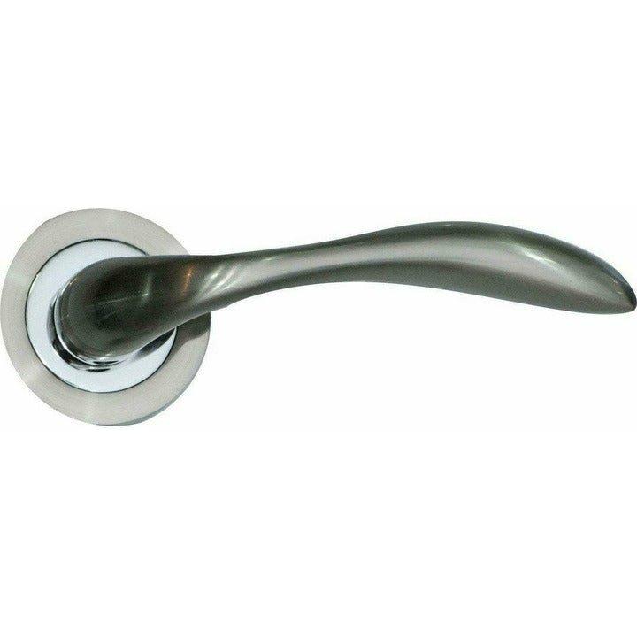 Curved lever handle on rose - Decor Handles