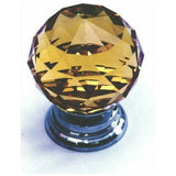 Amber Crystal Door Knob - Ball Type