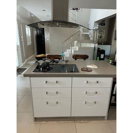 Bent glass cupboard handle - made with REAL glass