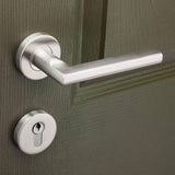 Pello - Straight Stainless Steel Lever Handle on Rose - Decor Handles