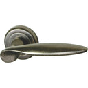 Classic Door Handle on Round Rose with Key Plates