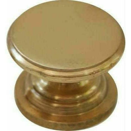Flat knob solid brass 32mm
