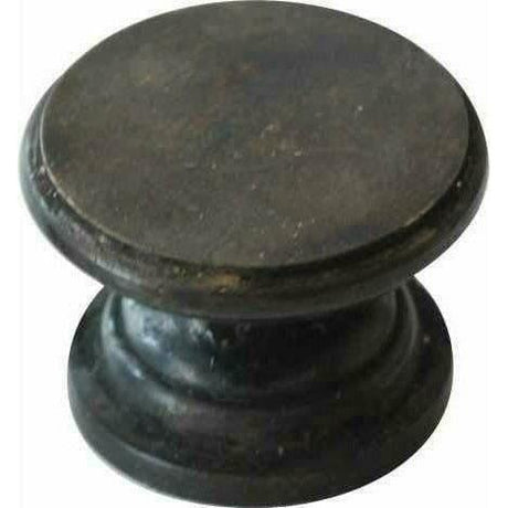 Flat knob solid brass 32mm