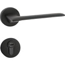Modern Matt Black Slim Lever Handle on rose "DC" house brand