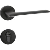 Modern Matt Black Slim Lever Handle on rose "DC" house brand