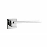Slim lever handle on rose with step
