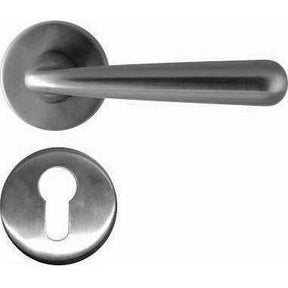 Solid 304 stainless steel lever handle on rose