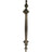 Solid brass pull handle with finials - 295mm