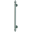 Solid brass straight pull handle with finials