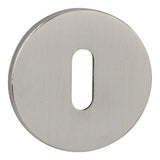 Square stainless steel lever handle on rose
