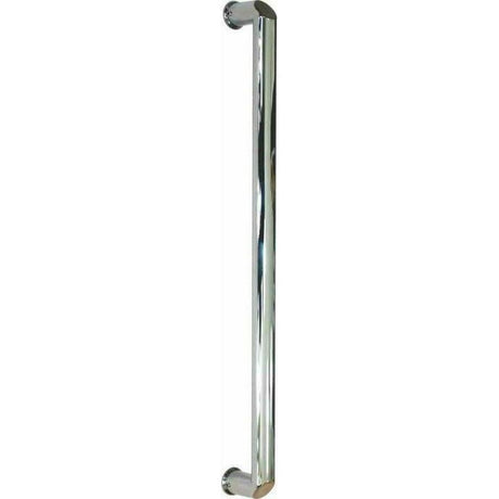 Tubular stainless steel pull handle with indented edges