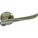 Two-tone designer lever handle on rose