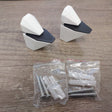 White light duty glass shelf bracket - Pair