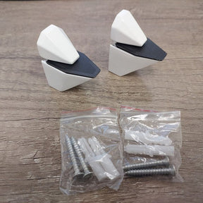 White light duty glass shelf bracket - Pair