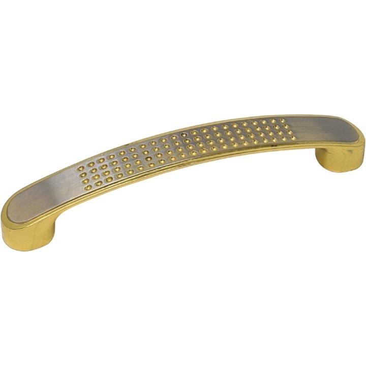 Dimple Handle - Two-tone brass and chrome - 96mm - Decor Handles