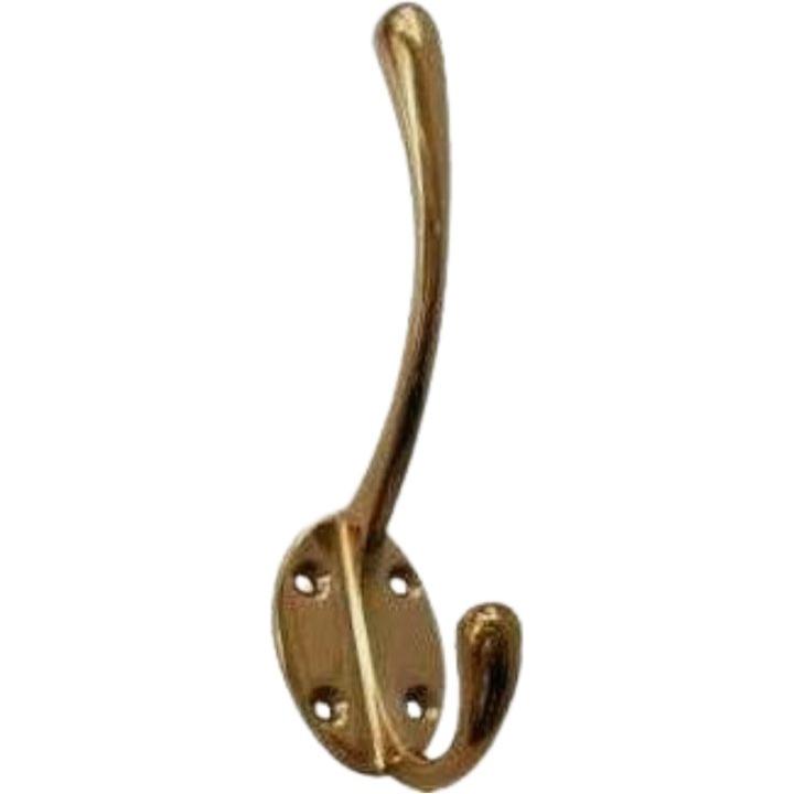 Double hat and coat hook solid brass - Decor Handles
