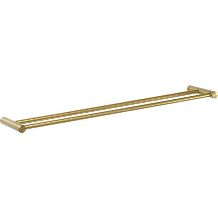 Double Towel Rail - 600mm - Brushed Brass - Decor Handles - bathroom accessories