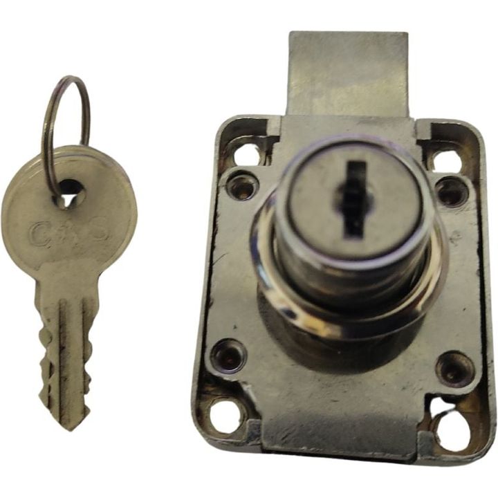 Drawer Lock - Double Locking 22mm - Decor Handles - cupboard lock