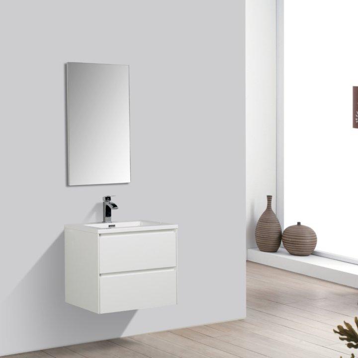 Enzo Cabinet 600 White and Basin - Decor Handles