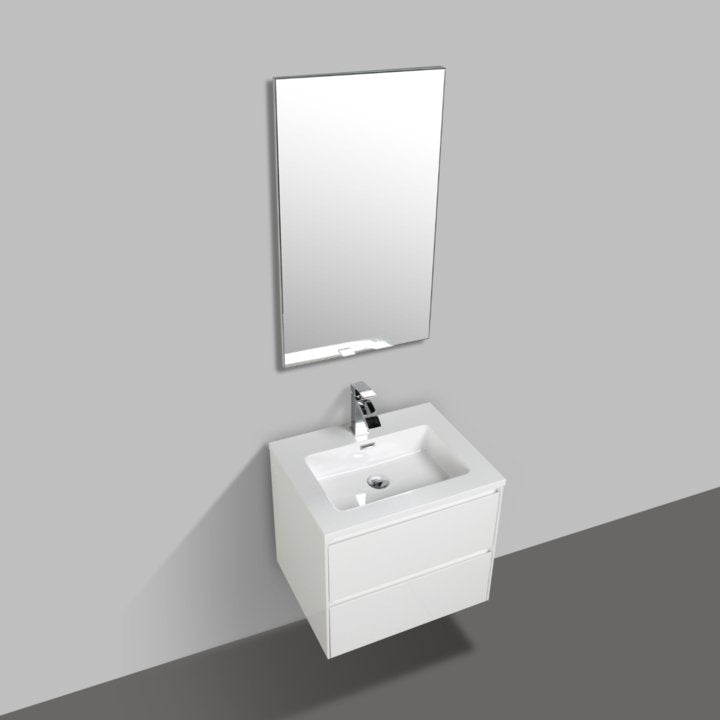 Enzo Cabinet 600 White and Basin - Decor Handles