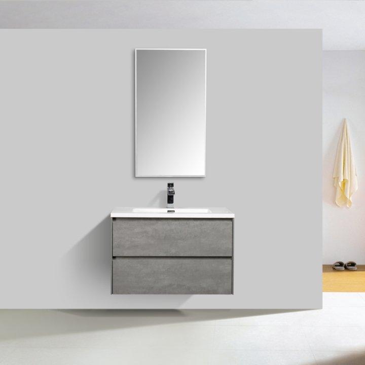 Enzo Cabinet 800 Concrete with Basin - Decor Handles