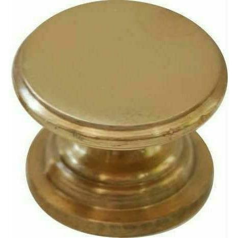 Flat knob solid brass - Decor Handles