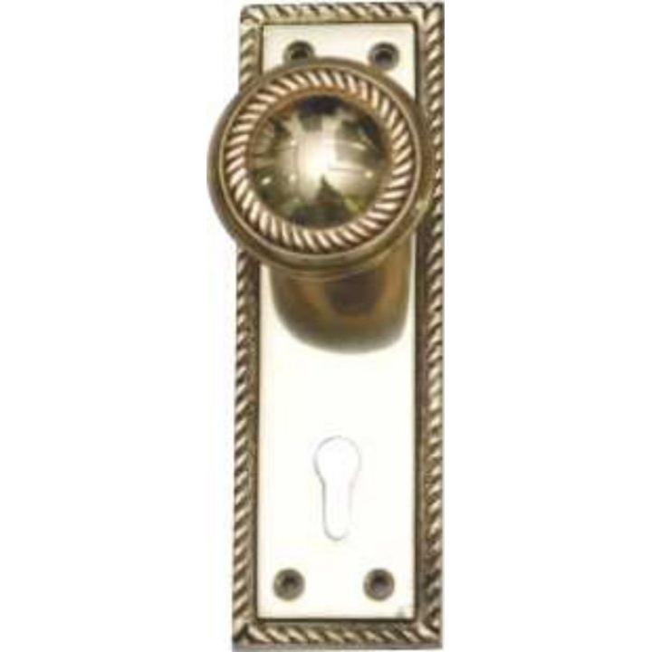 Georgian knob on back plate - Decor Handles