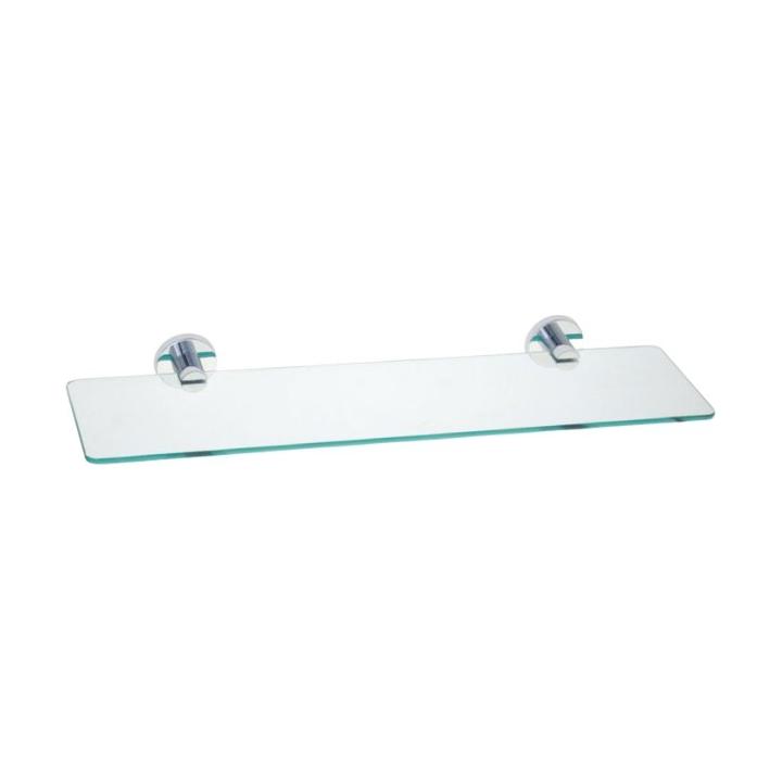 Glass shelf with chrome brackets - Decor Handles - bathroom accessories