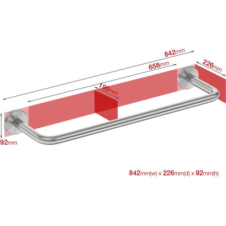 GRCS01B Cistern 750mm - Grab Rail - Decor Handles - Bathroom Accessories