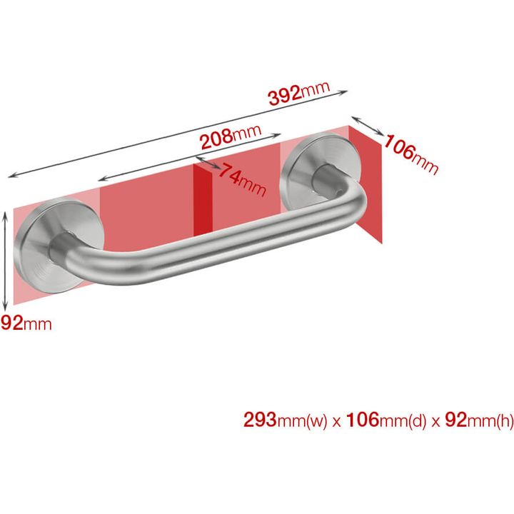 GRST01B Grab Rail 300mm - Decor Handles - Bathroom Accessories