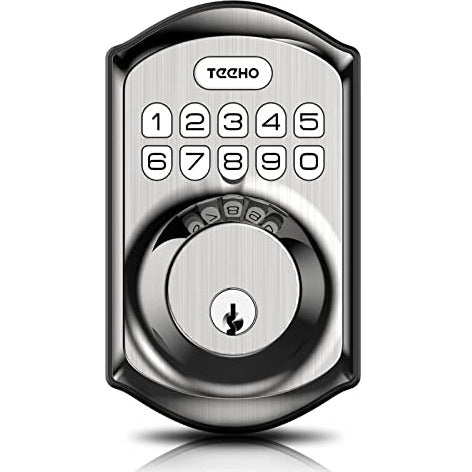 Keyless Entry Door Lock - TEEHO Electronic Keypad Deadbolt with Keypads - Decor Handles