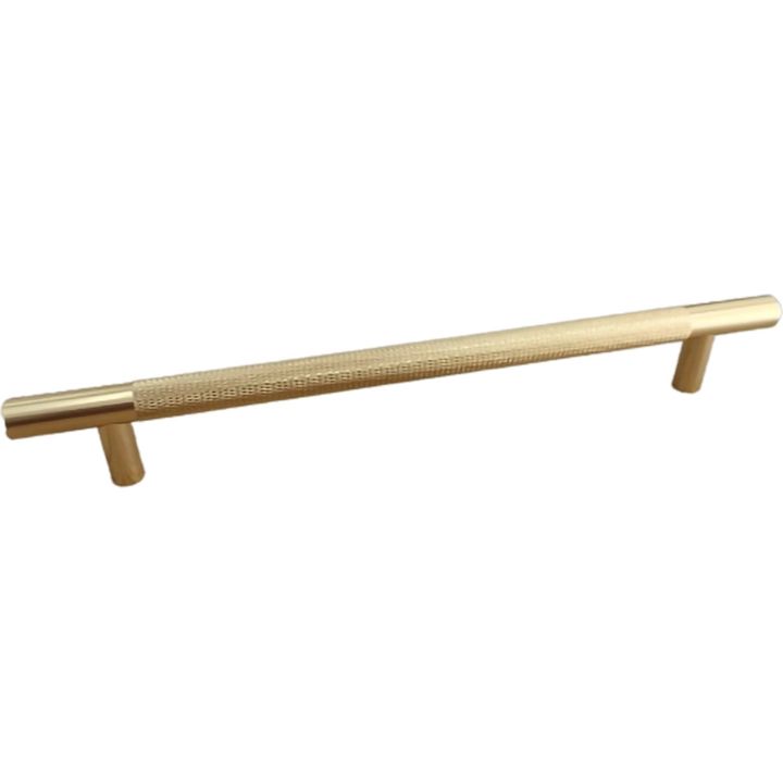 Knurled Satin Brass T-Bar Handles - Decor Handles - cupboard handle