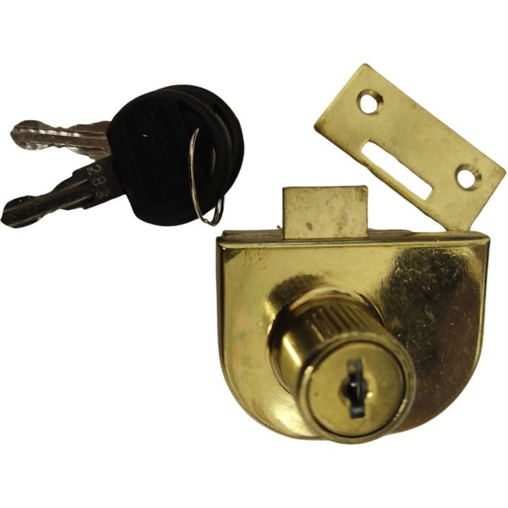 Lock for Glass Cupboard - Brass - For Double Doors - Non-Drill - Decor Handles - cupboard lock