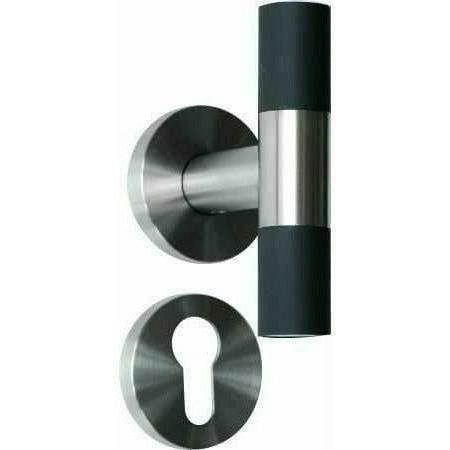 "Loft" - Modern door handles on rose - T shaped - Decor Handles