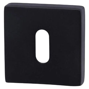 Matt black square escutcheons