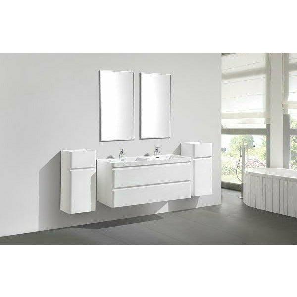 Milan 1200 Double Drawer vanity with Basin - Decor Handles